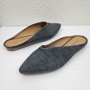 Lucky Brand Gray Barbora Pointed Toe Suede Mule 7.5